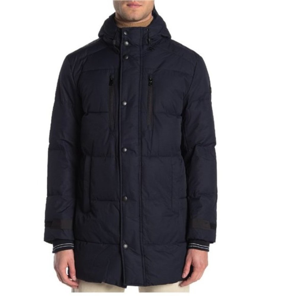 Michael Kors Front Zip Hooded Coat